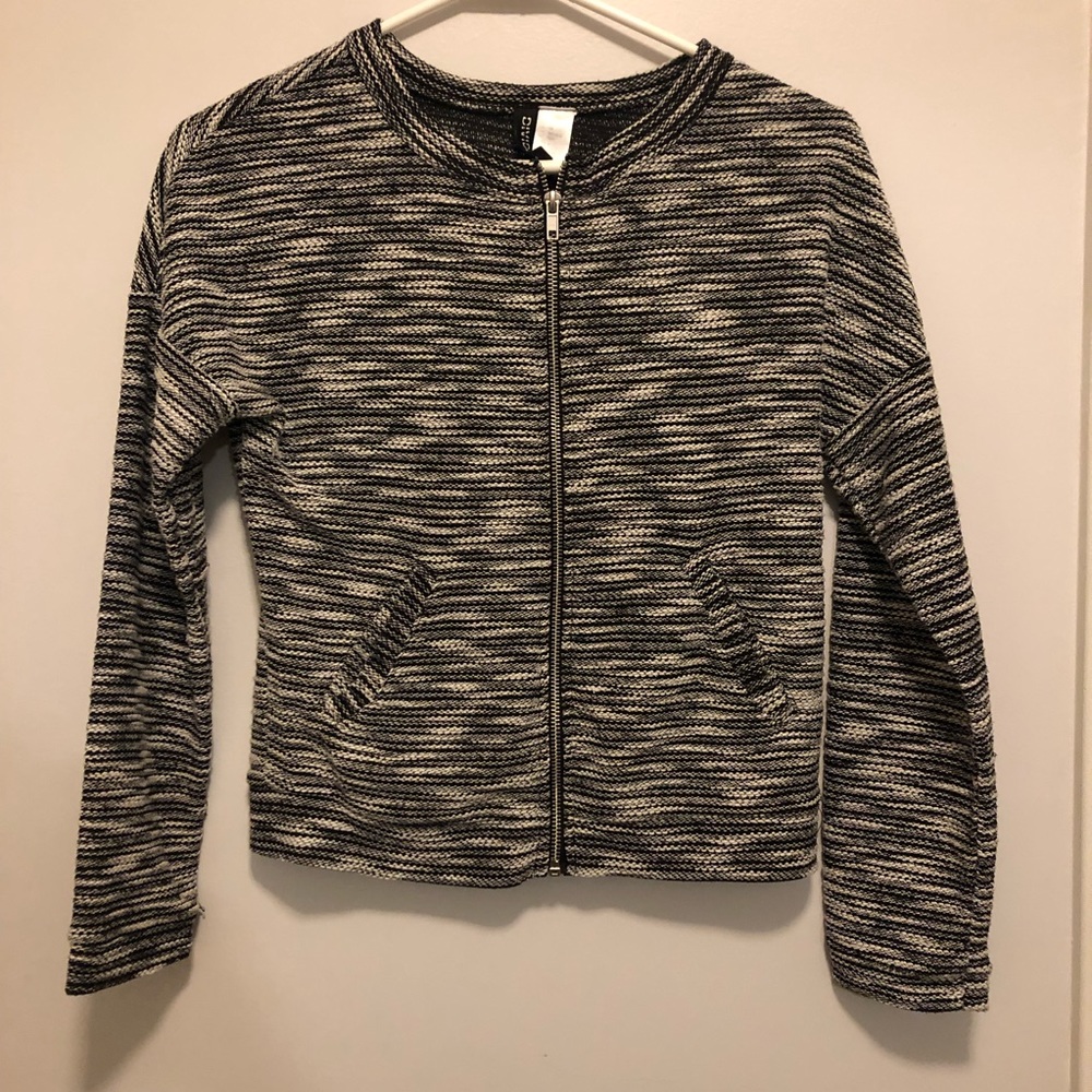 Black & White Knit Jacket